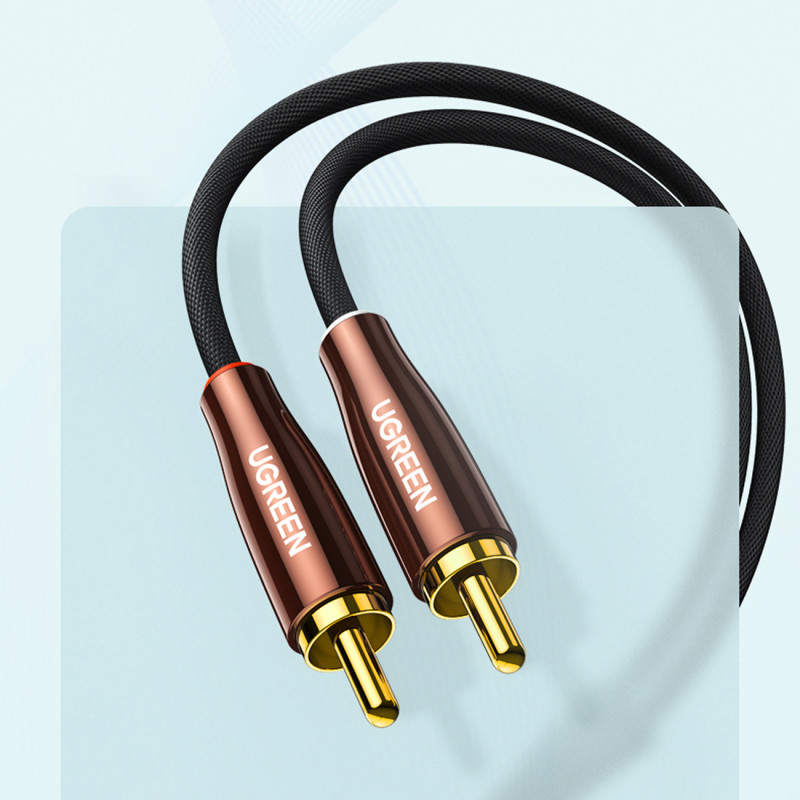 Kabelio garso varinė viela 3,5 mm mini lizdas - 2x RCA 2m