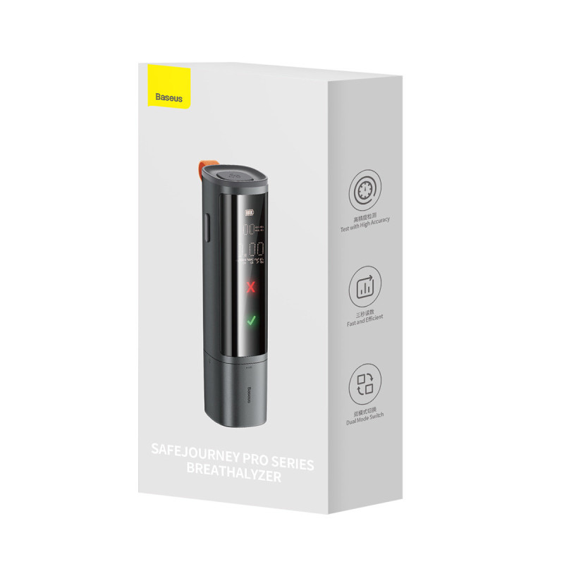 Elektroninis skaitmeninis alkotesteris Pro Series belaidis 470mAh – pilkas