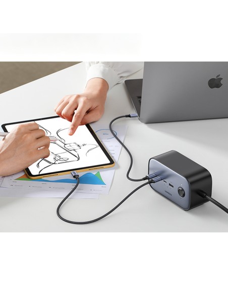 AC 240V GaN 3x USB-C USB-A maitinimo juostos įkroviklis – juodas
 
AC 240V GaN 3x USB-C USB-A maitinimo juostos įkroviklis – juodas