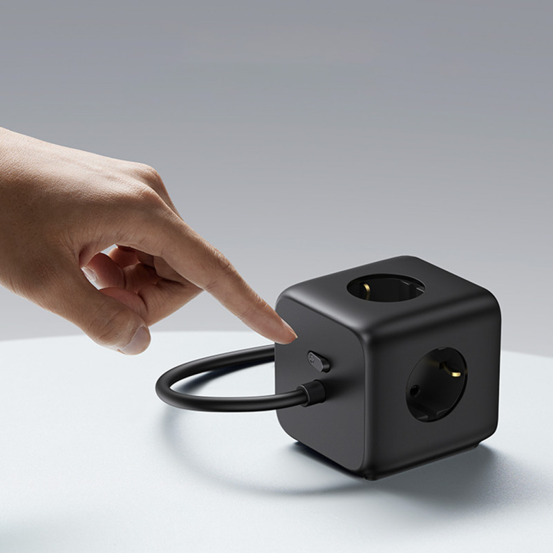 Įkroviklio maitinimo juostelė AC 240V GaN 2x USB-C 2x USB-A 3x AC 240V - juoda