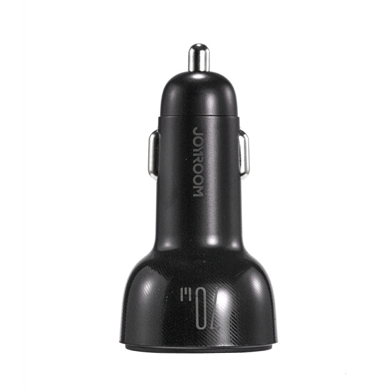 Automobilinis pakrovėjas cigarečių žiebtuvėliui 3 USB prievadai ir 2x USB-C 70W - juodas
