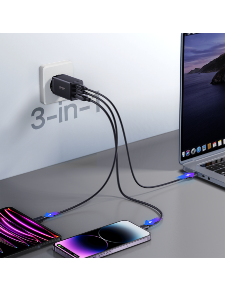 GaN USB greitas įkroviklis 2x USB-C + USB-C laidas 1,2m - juodas
 
GaN USB greitas įkroviklis 2x USB-C + USB-C laidas 1,2m - juodas
