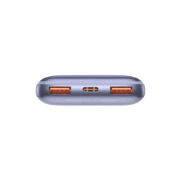 Powerbank Bipow Pro 10000mAh 20W su USB-C 3A 0,3m kabeliu violetinė