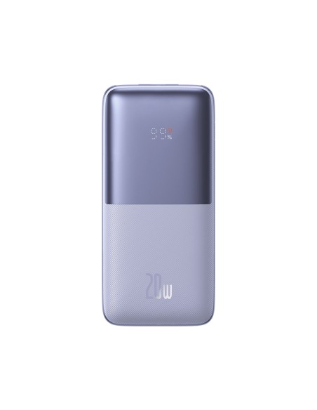 Powerbank Bipow Pro 10000mAh 20W su USB-C 3A 0,3m kabeliu violetinė