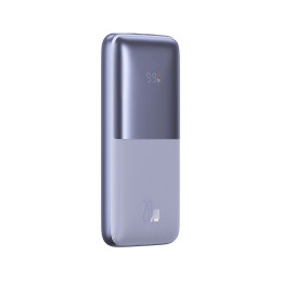 Powerbank Bipow Pro 10000mAh 20W su USB-C 3A 0,3m kabeliu violetinė
