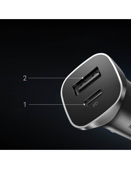 Greitas USB-A ir USB-C 30W PD PPS automobilinis įkroviklis – pilkas
 
Greitas USB-A ir USB-C 30W PD PPS automobilinis įkroviklis – pilkas