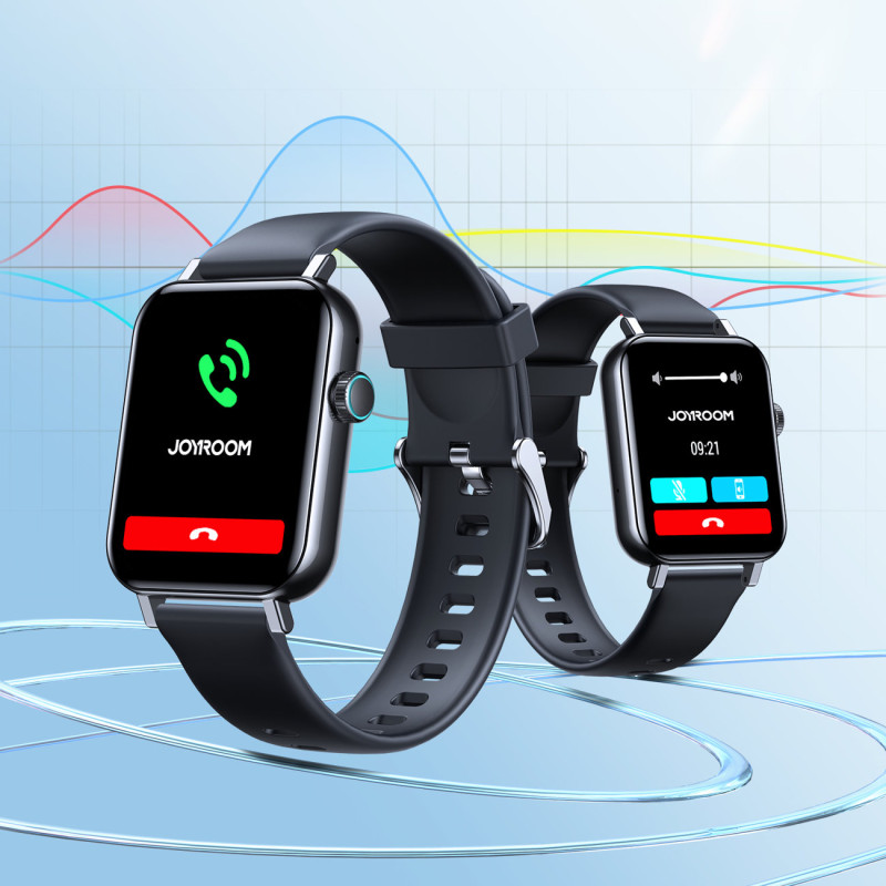 JR-FT5 Fit-Life serijos išmanusis laikrodis su atsiliepimo į skambučius funkcija – juodas