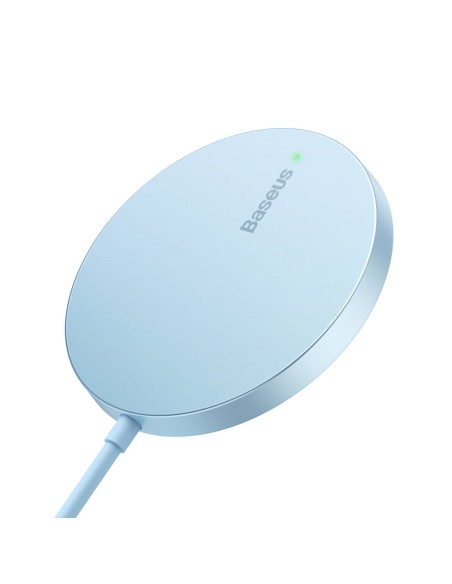 
Paprastas Mini3 MagSafe Qi 15W magnetinės indukcinis įkroviklis – mėlynas
