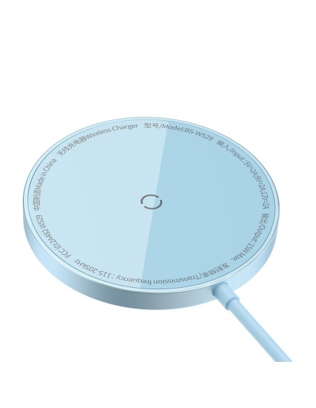 
Paprastas Mini3 MagSafe Qi 15W magnetinės indukcinis įkroviklis – mėlynas
