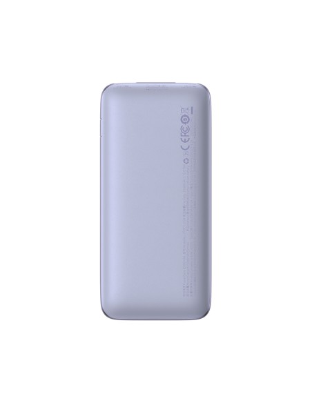 Powerbank Bipow Pro 10000mAh 20W su USB-C 3A 0,3m kabeliu violetinė