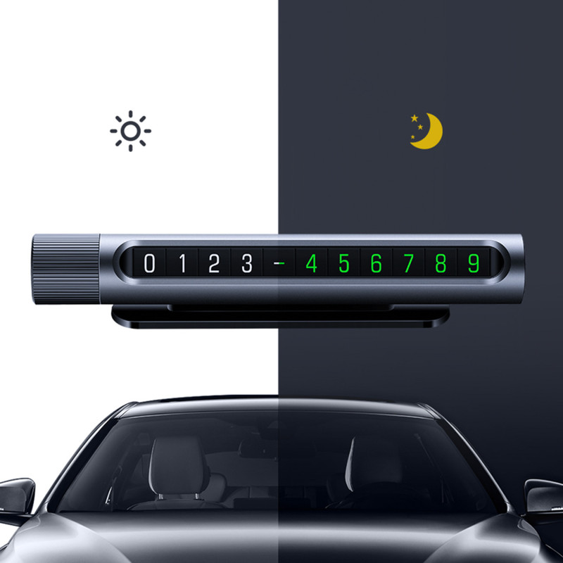 Automobilio parkavimo ženklas su telefono numeriu Ugreen LP151 - pilka