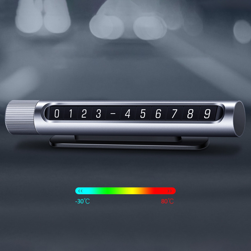Automobilio parkavimo ženklas su telefono numeriu Ugreen LP151 - pilka