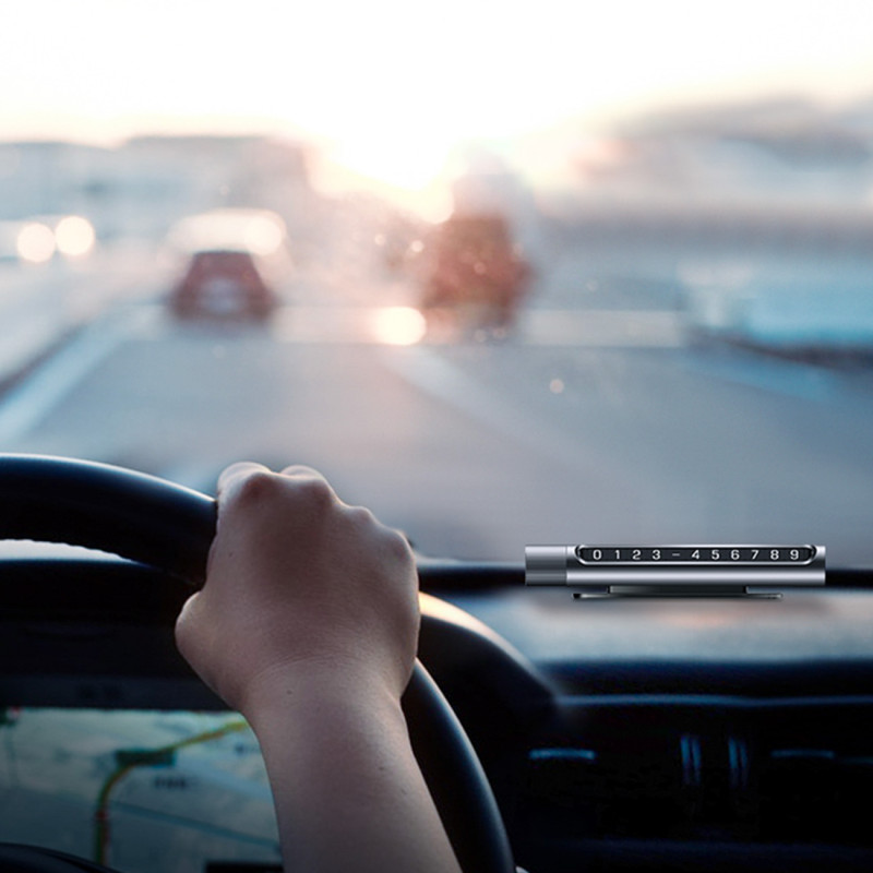 Automobilio parkavimo ženklas su telefono numeriu Ugreen LP151 - pilka