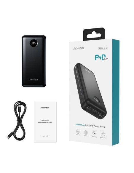 Lengvas maitinimo blokas 20000mAh PD 45W 2x USB 1x USB-C - juodas
 
Lengvas maitinimo blokas 20000mAh PD 45W 2x USB 1x USB-C - juodas