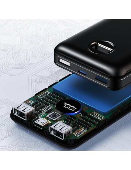 Lengvas maitinimo blokas 20000mAh PD 45W 2x USB 1x USB-C - juodas
 
Lengvas maitinimo blokas 20000mAh PD 45W 2x USB 1x USB-C - juodas