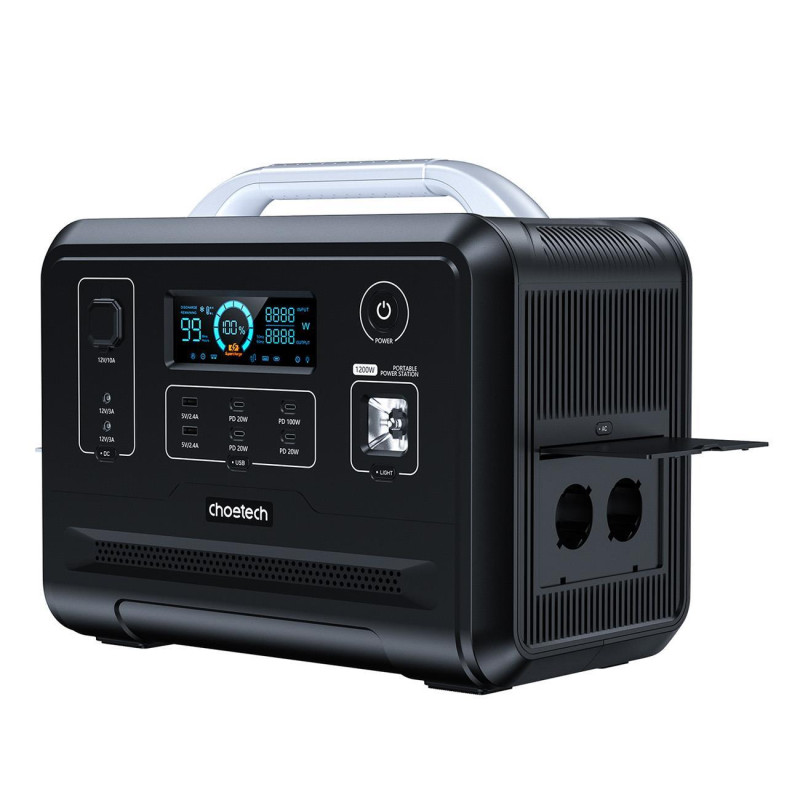 
Nešiojama turistinė power bank elektrinė LiFePO4 960Wh 1200W - juoda

