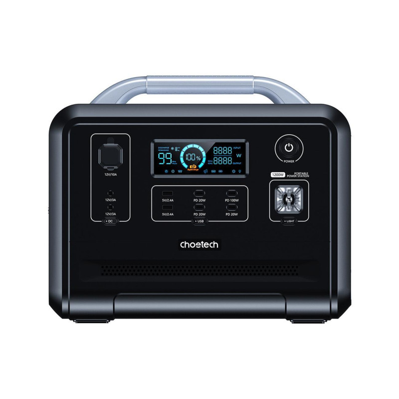 Nešiojama turistinė power bank elektrinė LiFePO4 960Wh 1200W - juoda
