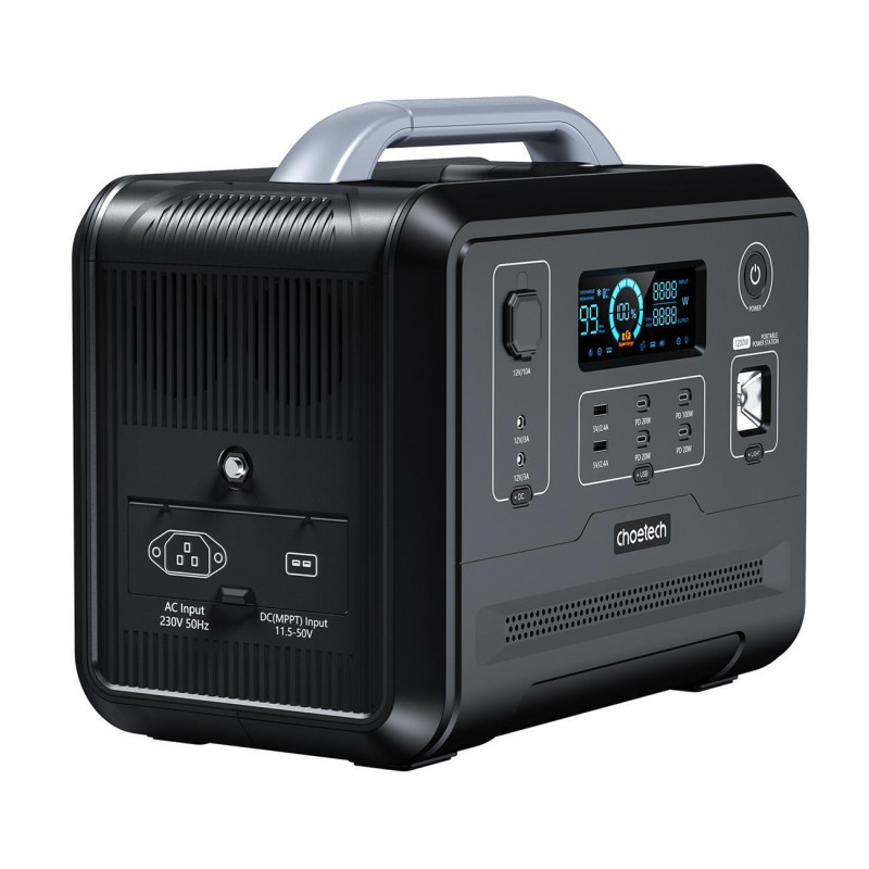 Nešiojama turistinė power bank elektrinė LiFePO4 960Wh 1200W - juoda