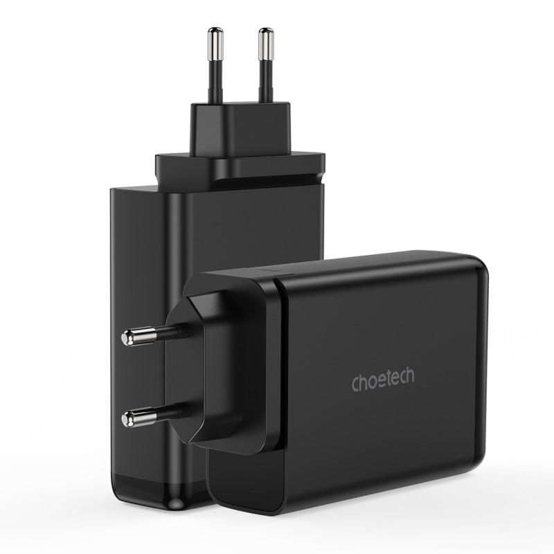 
GaN 140W maitinimo įkroviklis 4 prievadai 2x USB-C + 2x USB - juodas
