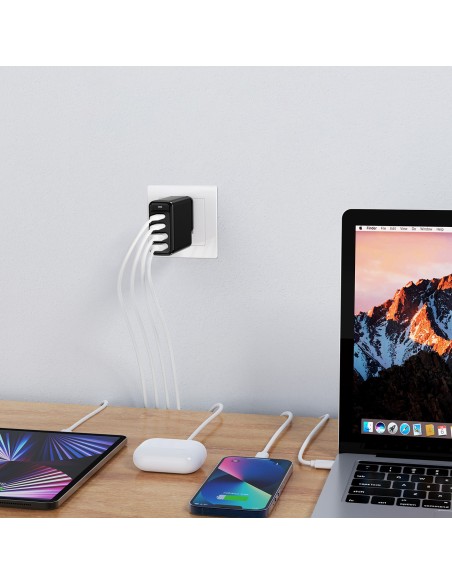 GaN 140W maitinimo įkroviklis 4 prievadai 2x USB-C + 2x USB - juodas
 
GaN 140W maitinimo įkroviklis 4 prievadai 2x USB-C + 2x USB - juodas