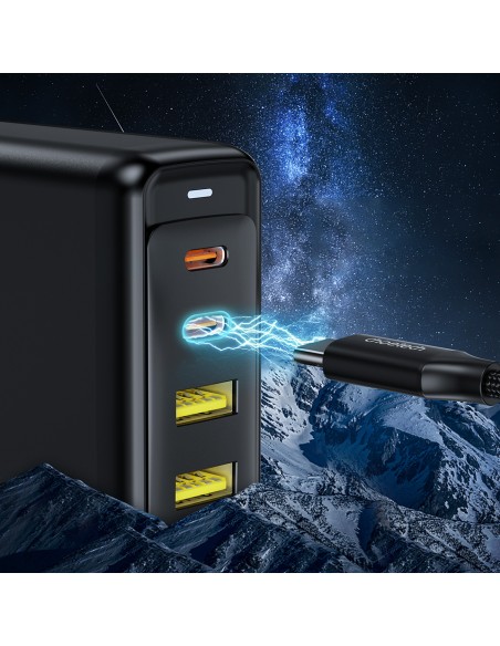 GaN 140W maitinimo įkroviklis 4 prievadai 2x USB-C + 2x USB - juodas
 
GaN 140W maitinimo įkroviklis 4 prievadai 2x USB-C + 2x USB - juodas