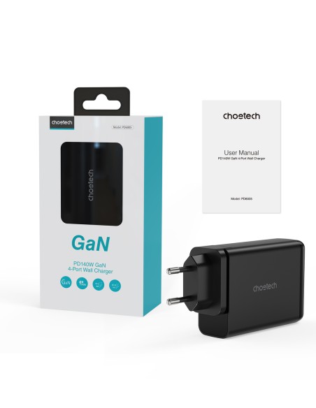 GaN 140W maitinimo įkroviklis 4 prievadai 2x USB-C + 2x USB - juodas
 
GaN 140W maitinimo įkroviklis 4 prievadai 2x USB-C + 2x USB - juodas