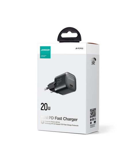 Mini USB-C 20W PD JR-TCF02 telefono pakrovėjas - juodas
 
Mini USB-C 20W PD JR-TCF02 telefono pakrovėjas - juodas