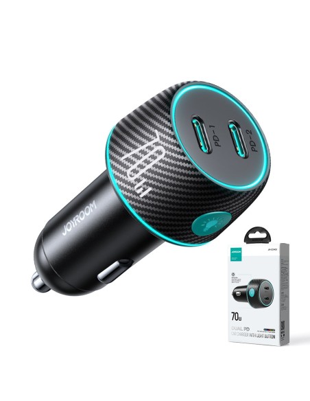Dvigubas automobilinis įkroviklis 2x USB-C 70W su LED apšvietimu JR-CCN02 - juodas
 
Dvigubas automobilinis įkroviklis 2x USB-C 70W su LED apšvietimu JR-CCN02 - juodas