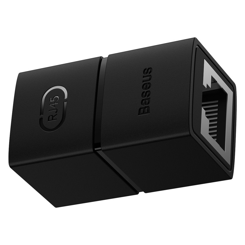 AirJoy LAN Ethernet RJ-45 tinklo kabelio jungtis, juoda – RINKINYS iš 2