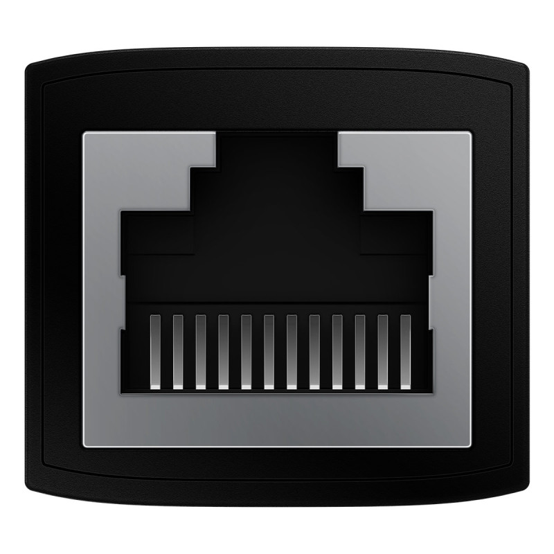 AirJoy LAN Ethernet RJ-45 tinklo kabelio jungtis, juoda