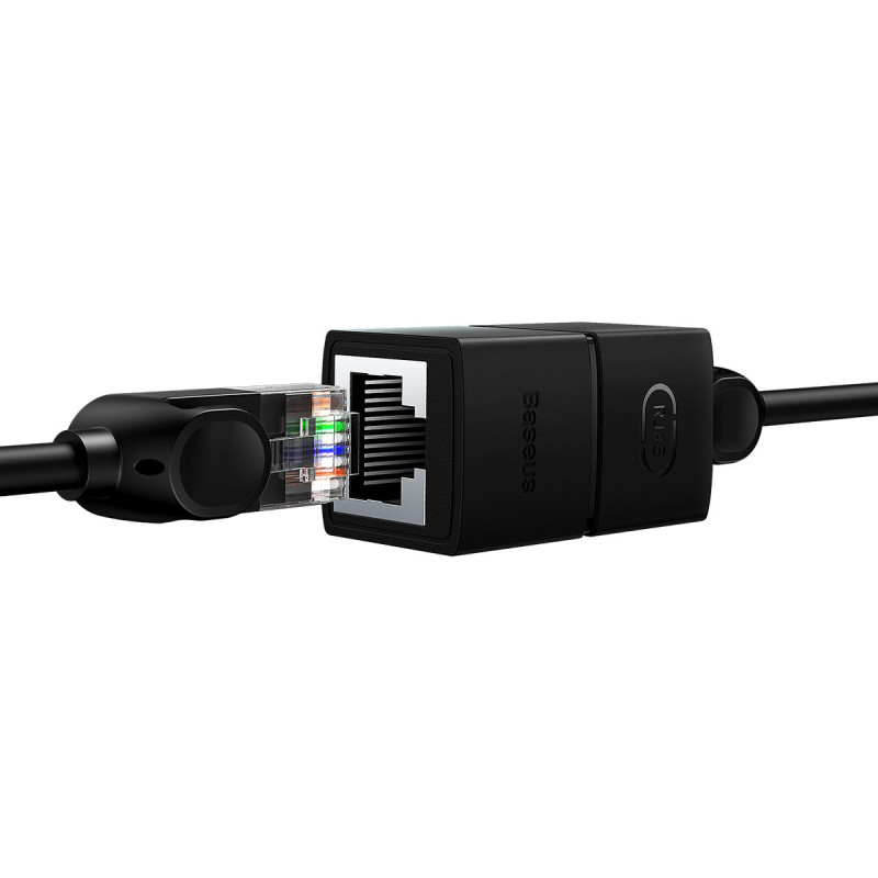 AirJoy LAN Ethernet RJ-45 tinklo kabelio jungtis, juoda