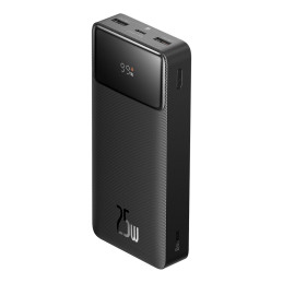 
Powerbank 10000mAh USB / USB-C 25W PD QC + USB-C laidas - juodas

