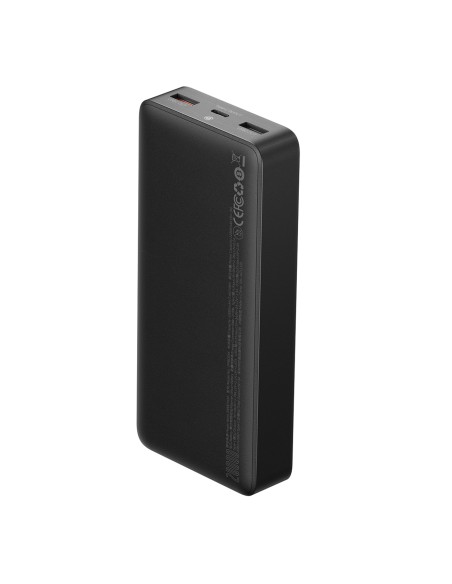 
Powerbank 10000mAh USB / USB-C 25W PD QC + USB-C laidas - juodas
