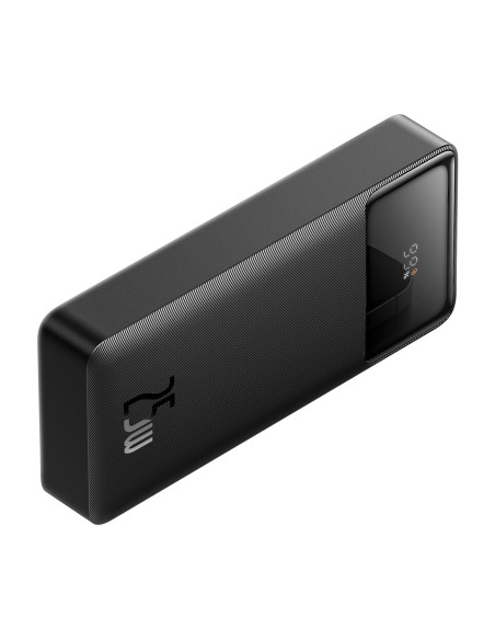 
Powerbank 10000mAh USB / USB-C 25W PD QC + USB-C laidas - juodas
