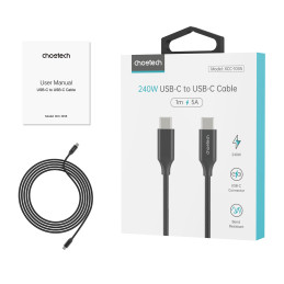 
USB-C įkrovimo ir duomenų laidas 2m - juodas
