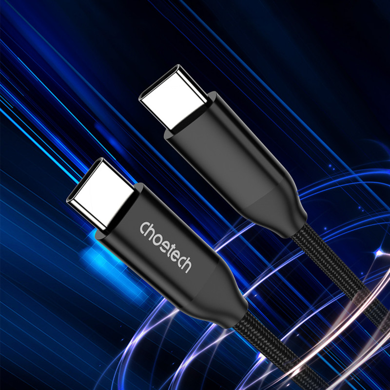 USB-C įkrovimo ir duomenų laidas 2m - juodas