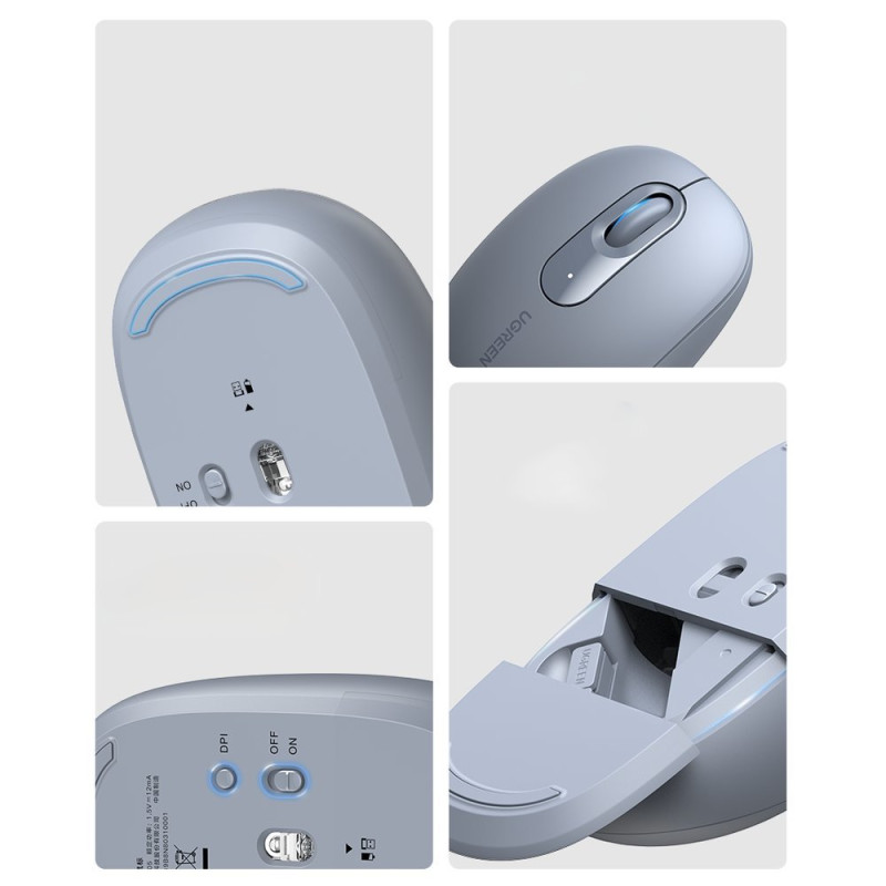 Belaidė USB pelė 2.4GHz Ugreen MU105 – mėlyna