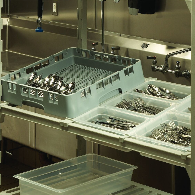 CAMBRO Camrack indaplovės krepšelis stalo įrankiams 50x50cm - pilkas