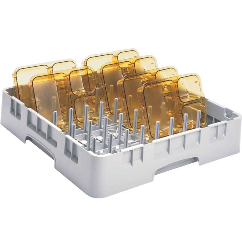 CAMBRO Camrack indaplovės krepšelis lėkštėms 50x50cm - pilkas