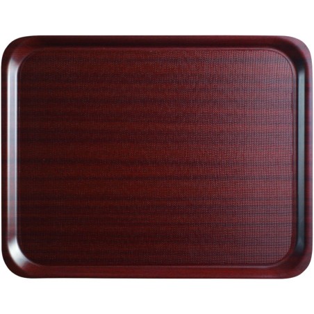 
CAMBRO Mykonos neslystantis padavėjo padėklas, raudonmedžio spalvos - 33x43cm
