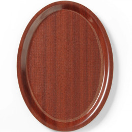 
CAMBRO Mykonos neslystantis padavėjo padėklas, raudonmedžio spalvos, ovalus 20x26,5 cm
