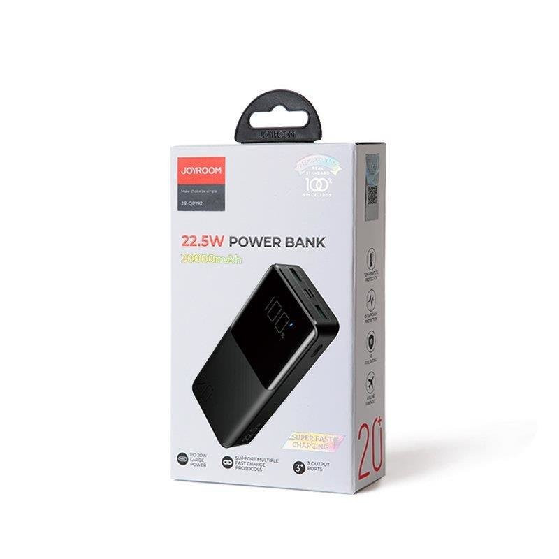 Powerbank 20000mAh 22,5W PD QC3.0 AFC juoda