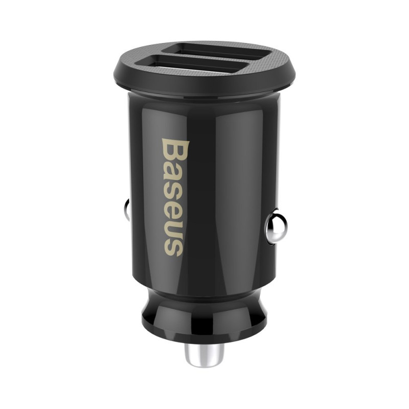 
Mini automobilinis pakrovėjas telefonui 2x USB Grain Car Charger juodas
