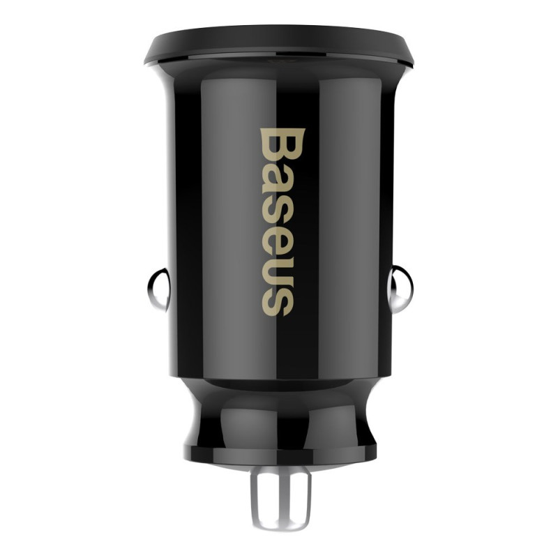 Mini automobilinis pakrovėjas telefonui 2x USB Grain Car Charger juodas
