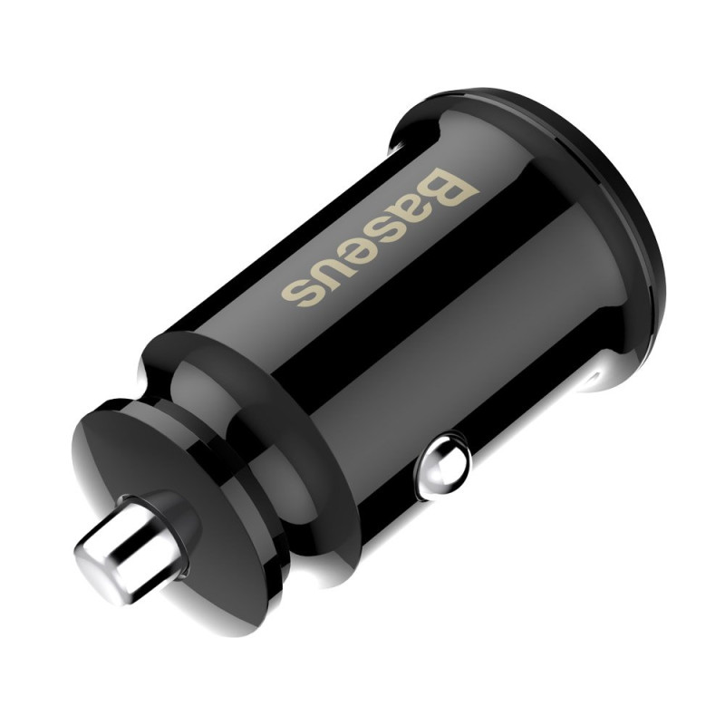 Mini automobilinis pakrovėjas telefonui 2x USB Grain Car Charger juodas