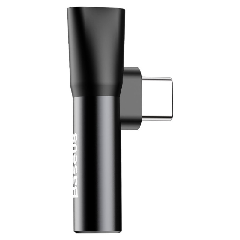 Audio Converter L41 adapteris iš USB-C į USB-C prievadą + 3,5 mm juodas lizdas