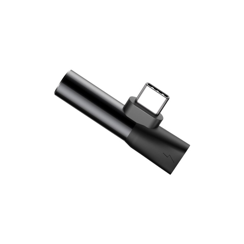 Audio Converter L41 adapteris iš USB-C į USB-C prievadą + 3,5 mm juodas lizdas