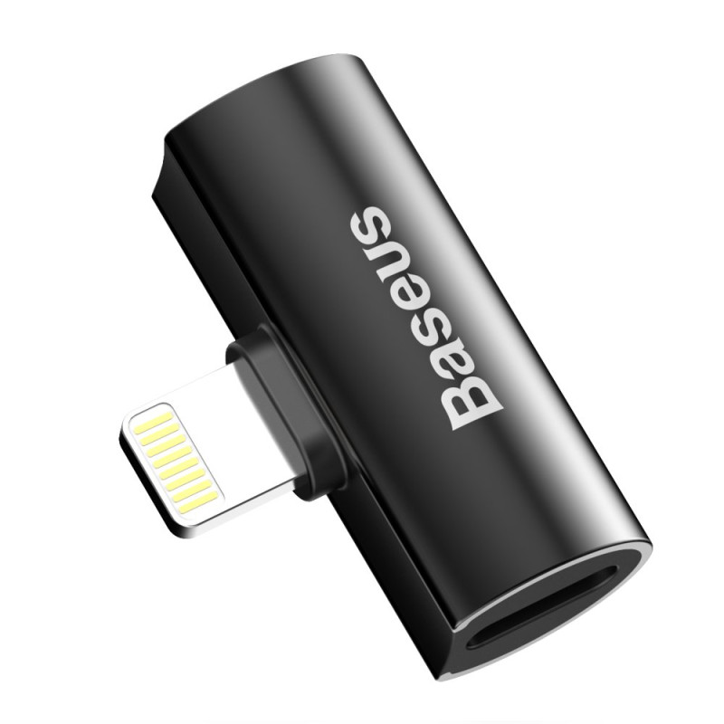 
Audio Converter L46 adapteris iš Lightning jungties į 2x Lightning prievadą, juodas

