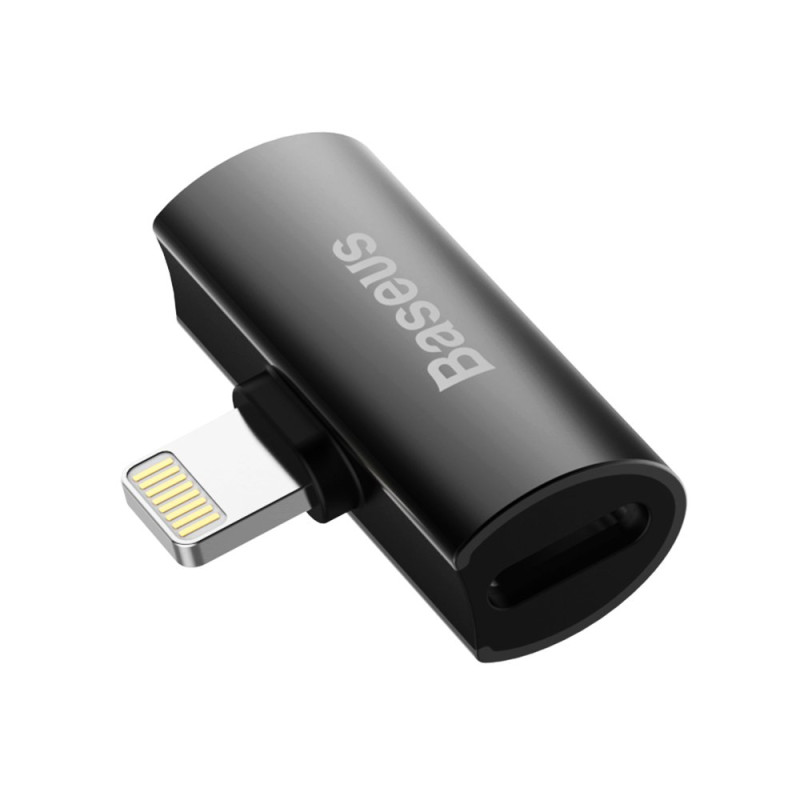 Audio Converter L46 adapteris iš Lightning jungties į 2x Lightning prievadą, juodas