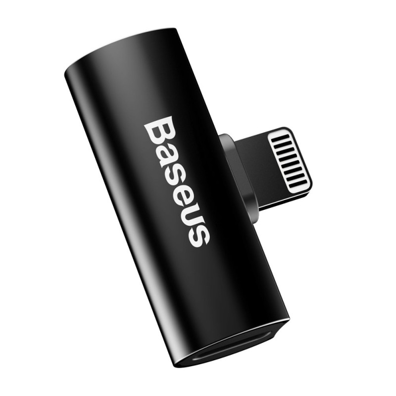Audio Converter L46 adapteris iš Lightning jungties į 2x Lightning prievadą, juodas
